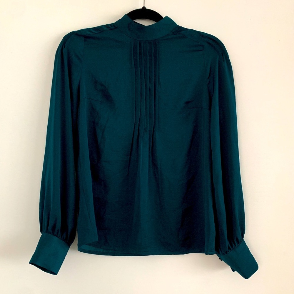 Emerald Green Satin Top